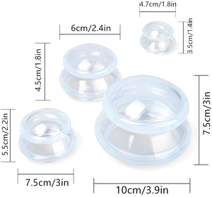 Juegos de terapia de ventosas de silicona para masaje, juegos de masaje de succión al vacío para reducción de celulitis y herramienta corporal Gua Sha, tratamiento Facial - Product Image 4