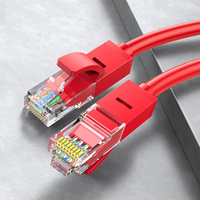 Câble Ethernet Cat6 extérieur RJ45 UTP vert de 0,10 cm x 0,5 m avec lumière de traçage, cordon de raccordement réseau de 3 m