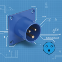 Prise industrielle électrique grise 623 32A 3P IP44 CE pour usage intérieur/extérieur, étanche à la poussière et à l'eau, avec 3 prises
