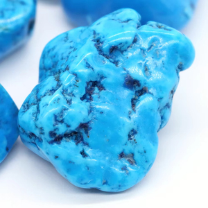 Cristal turquoise bleu en gros [boho], attirance de richesse, pierre décorative, copeaux de pierre brute sculptés, collection de minéraux, bricolage - Product Image 5