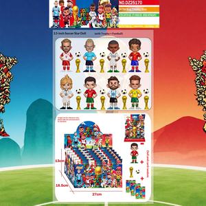 Juguetes de Fútbol de 3.5 Pulgadas con <span class=keywords><strong>Base</strong></span>, Figuras de Jugadores de Fútbol de PVC, Ronaldo, Roma, Adornos Deportivos, Muñecos Estrella, 8 Piezas/Juego - Product Image 2