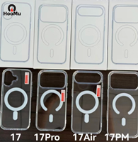 Étui de téléphone transparent en TPU antichoc avec charge sans fil pour 17/16/15/14