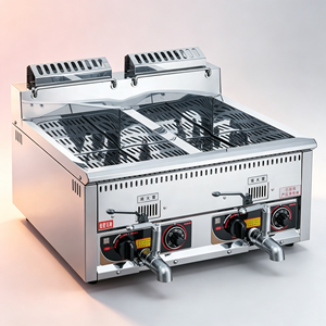 Friteuse professionnelle à gaz à double cuve pour frites, <span class=keywords><strong>tomado</strong></span>, poisson, banane, corndog - Product Image 2