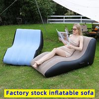 Fauteuil inclinable gonflable d'extérieur en PVC écologique, canapé-lit pliable pour la maison et la plage, imperméable, léger, moderne, simple et élégant