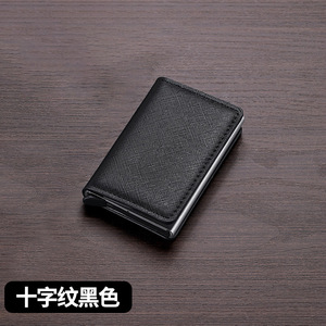 Metal Automatic Card <b>Holder</b> Aluminum Alloy Anti-Theft Credit Card <b>Wallet</b> Men's Coin Pocket Below 2 Inch Solid Color - Product Image 4