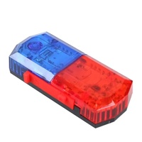 Lampe torche d'épaule à LED prismatique haute intensité rouge et bleue clignotante, alimentée par batterie, pour patrouille de guidage routier nocturne