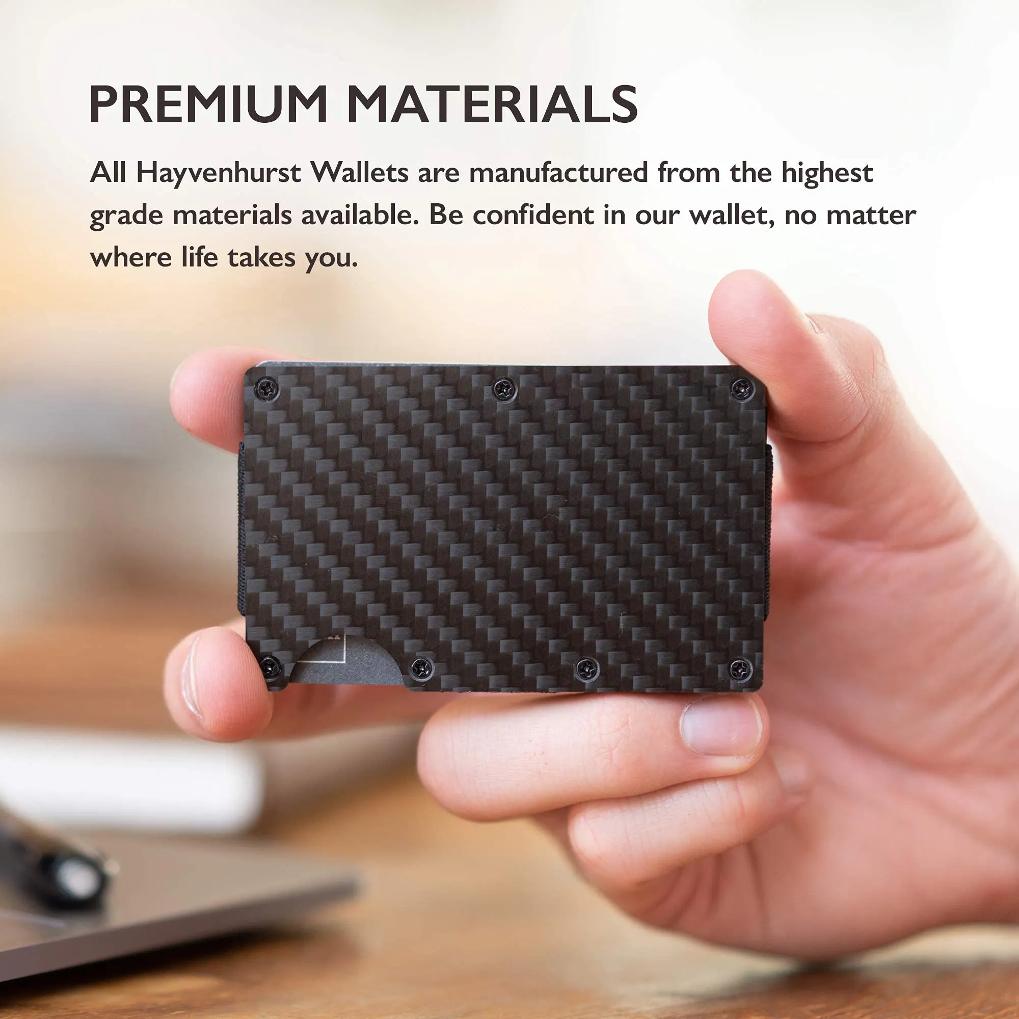 Men's Slim Blocks RFID Scanners Wallet Minimalistic Seamless Carbon Fiber Credit Card Holder