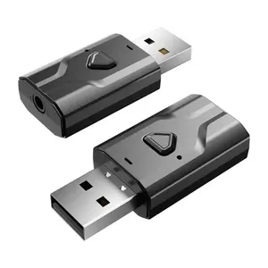 T7 Bluetooth USB ses alıcı adaptörü 4 IN 1 Bluetooth TV bilgisayar araba oyuncular için 5.0 Aux verici Headhest kulaklıklar