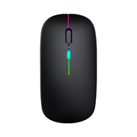 Fabrikant Draadloze Slanke Draagbare Usb Optische Muis Rgb Gaming Bt 2.4G Pc Laptop Computer Oplaadbare Draadloze Muis