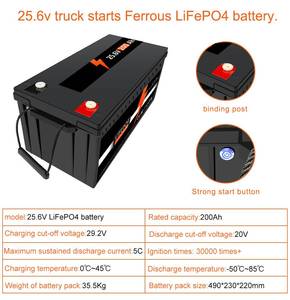 Batería de Litio de 12V y 24V para Almacenamiento de Energía <span class=keywords><strong>Solar</strong></span>, Paquete <span class=keywords><strong>LiFePO4</strong></span> de 100Ah, 200Ah, 300Ah y 400Ah - Product Image 2
