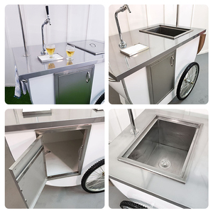Prix d'usine Chariot distributeur de bière en or mobile personnalisé Chariot de <span class=keywords><strong>champagne</strong></span> de luxe pour les fêtes de mariage - Product Image 2