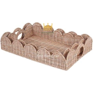Bandeja de Servir Tejida a Mano King Handicraft de Cuerda de Papel con Borde Festoneado, Cesta Decorativa Hecha a Mano para Almacenamiento en el Hogar, ¡Gran Venta! - Product Image 5
