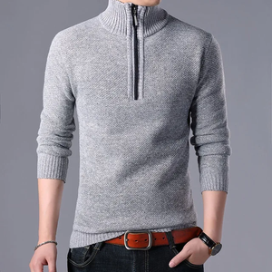 Suéteres Cálidos y Gruesos de Terciopelo y Cachemira para Hombre, Suéteres de Invierno con Cuello de Cremallera, Ropa Casual para Hombre, Talla Grande J0074 - Product Image 4