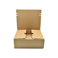 "Logo Personnalisé Ondulé Auto-scellant Postal Zipper Mailing Kraft Mailer Boîtes Adhésif Tear Strips Shipping Zipper Box"