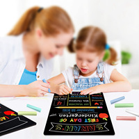 Tableau noir miniature double face personnalisable, panneau de table pour messages, décoration de table pour mariage ou fête