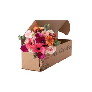 Sustainable Flower Mailer Packaging Cardboard Boxes Plant Shipping Delivery Corrugated Box