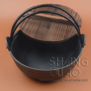 Furusato หม้อหุงต้มสุกี้ยากิ,หม้อซุปเหล็กหล่อขนาดกลางหม้อซุปและสต็อกหม้อสำหรับทำอาหารในประเทศ/ทำอาหารกลางแจ้งสีดำ - Product Image 4