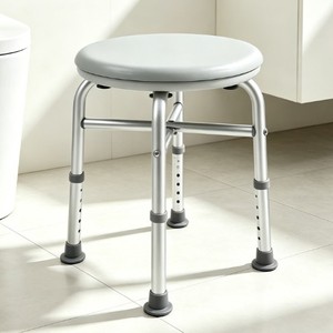 Tabouret de sécurité pour salle de bain en alliage d'aluminium gris 40x9x34cm, chaise de douche antidérapante pour personnes âgées - Product Image 1