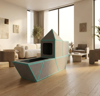 Nouveauté : Maison de jeu magnétique Lego pour enfants, kit de construction géant avec tuiles magnétiques en feutre, maisonnette
