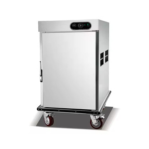 Carrito de Comida Aislado Plateado para Banquetes Comerciales, Móvil, de Una Puerta, Cinco Niveles, con Calentamiento <span class=keywords><strong>a</strong></span> Vapor, para Hostelerí<span class=keywords><strong>a</strong></span> y Catering, 150L, Digital - Product Image 3