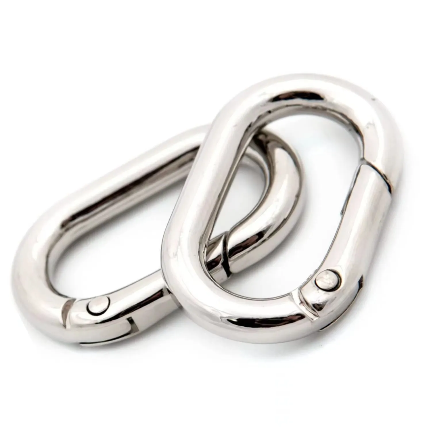 Zinc Alloy Clasps Spring Oval Carabiner Snap Clip Hook Spring Ring Buckle For Bags Purses Chain