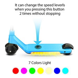 GYROOR US EU Warehouse Height-adjustable Children <b>Kick</b> E-<b>Roller</b> E Electric Step Booster Scooter for Kids - Product Image 5