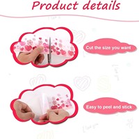 Autocollants en forme de cœur rose en gros, impression de logo personnalisée, autocollants adhésifs pour la Saint-Valentin, décorations pour la maison