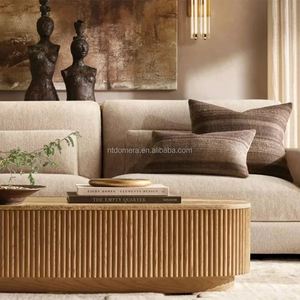 Mesa de Centro Redonda Americana de Madera Maciza con Almacenamiento, Color y Logotipo Personalizables - Muebles para Sala de Estar, Venta Directa de Fábrica - Product Image 5