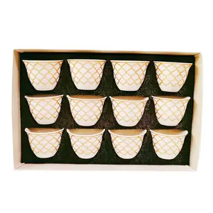 Ensemble de tasses à thé en céramique, pour le café expresso avec boîte-cadeau, 12 pièces, vente en gros