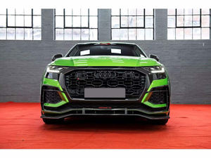 Kit de carrocería de fibra de carbono seco de alta calidad para Audi RSQ8 <span class=keywords><strong>ABT</strong></span> estilo parachoques delantero labio rejilla alerón de techo faldas laterales rueda cejas - Product Image 2