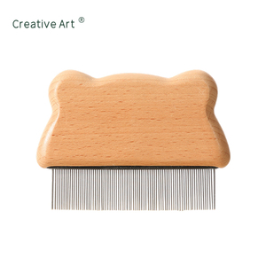 工厂批发跳蚤梳子猫狗刷宠物脱毛梳子长短不锈钢齿去毛 - Product Image 1