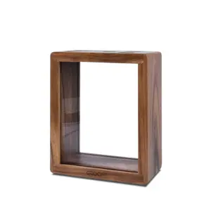 New Design Professional Acrylic Wooden Knife Stand Acrylic Display Stand Acacia Wood Knife Holder for kitchen