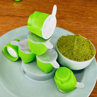 Tapa Portátil para Botella de Matcha en Polvo, Tapa para Botellas de Té Verde Ceremonial Instantáneo, Contenedor de Té para Viajes