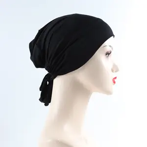 热销高品质定制女女士女弹性可调穆斯林空白纯色头巾头巾户外方巾