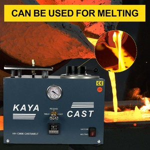 Digital Display High Temperature Refining Gold Melting Furnace 2L <strong>Lost</strong> <strong>Wax</strong> <strong>Cast</strong> <strong>Jewelry</strong> Vacuum Casting Machine with 3 Cfm Pump - Product Image 6