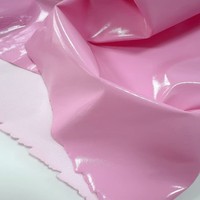Tissu tricoté en PU à finition miroir, résistant à l'abrasion, 0,4 mm, pour imperméables pour animaux de compagnie et costumes de scène