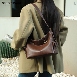 Sacs à bandoulière carrés de grande capacité en cuir de vachette tanné végétal de première qualité, style OL haut de gamme - Product Image 3