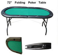 Table de poker Texas Hold'em pliable de 72 pouces pour 8 joueurs