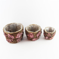 Vente en gros de pots de fleurs décoratifs faits à la main de style moderne et simple, pots de fleurs de jardin, pots de fleurs pour plantes succulentes en rotin
