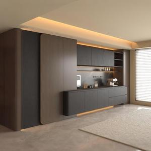 <span class=keywords><strong>Buffet</strong></span> sur mesure sur mesure, design personnalisé, grande capacité, meuble de rangement pour salle à manger - Product Image 1