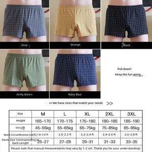 Pantalones Cortos <span class=keywords><strong>Aro</strong></span> para Hombre con Estampado a Cuadros, Corte Holgado, Transpirables, de Algodón, para Deportes en Casa y Uso Casual, al por Mayor - Product Image 5