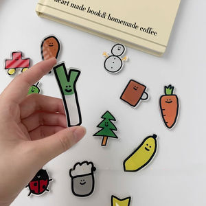 Série de légumes mignons en acrylique, aspect attrayant, faciles à utiliser avec des aimants pour réfrigérateur - Product Image 3