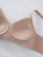 Soutien-gorge sans armatures en gelée, push-up, qualité supérieure, bretelles réglables, anti-affaissement, confortable, sans couture, sans fil