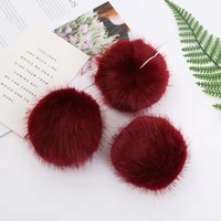 Pompons en fausse fourrure de renard de 12 cm en gros, fausses boules de fourrure, boules de chapeau faites à la main pour la décoration de vêtements, chapeaux, écharpes