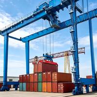 Grue portique sur rail de 50 tonnes à double poutre de type RMG pour le manutention et l'empilage de conteneurs en terminal portuaire et en entrepôt logistique