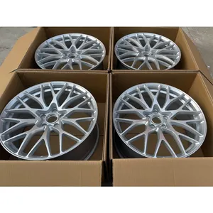 Good Quality 1-piece Full Painting Silver Brushed 16 17 18 19 20 21 22 23 24 19 Inch 5*112mm Chrome Wheel Rims