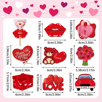 Tarjeta de Papel con Diseño de Piruleta para el Día de San Valentín, Estilo Moderno, Decoraciones para Fiesta de San Valentín, Soporte de Papel para Tarjetas, para Paquetes de Regalo de Dulces