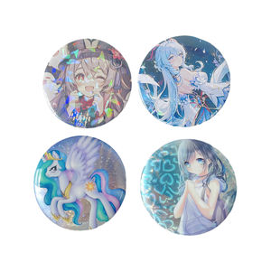 No Minimum Cheap Custom logo Printing Blank 50mm 58mm Magnetic <strong>Metal</strong> Embroidery Tin Tinplate Pin <strong>Button</strong> Badge for Promotion - Product Image 5