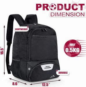 Muestra gratuita: Mochila de fútbol para exteriores de alta calidad y duradera, mochila deportiva de moda para equipo de fútbol y bolsas para balones. - Product Image 1