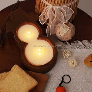 Forher hình dạng thỏ bằng gỗ bột Bát bán buôn cổ nhỏ bằng gỗ nến Bát Tay Chạm Khắc cho trang trí nội thất, mộc mạc bát - Product Image 6